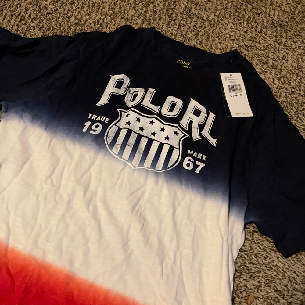 Boys American Flag Polo